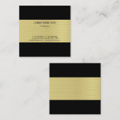 Moderner Beruflicher, kreativer Goldstreifen Quadratische Visitenkarte (Vorne/Hinten)