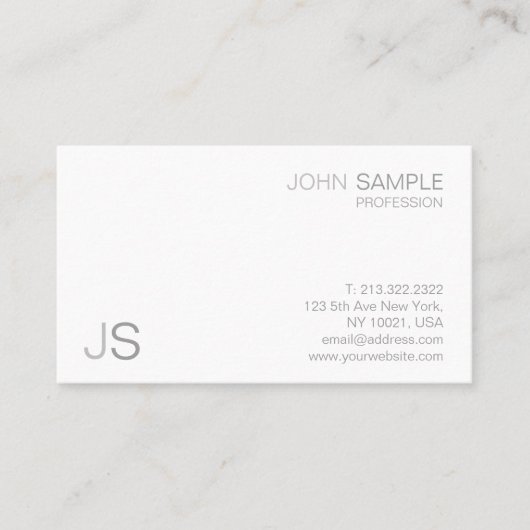 Moderner beruflicher kreativer Minimalistischer Visitenkarte (Vorderseite)