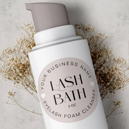 Moderner Beruflicher Lash Extension Schaumreiniger Runder Aufkleber