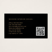 Moderner Beruflicher Lila Abstrakter QR-Code (Rückseite)