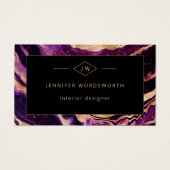 Moderner Beruflicher Lila Abstrakter QR-Code (Vorderseite)