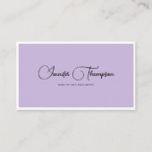 Moderner Beruflicher Lila QR-Code Visitenkarte (Vorderseite)