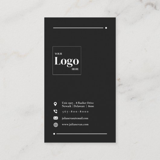 Moderner Beruflicher LinkedIn-QR-Code Visitenkarte (Rückseite)