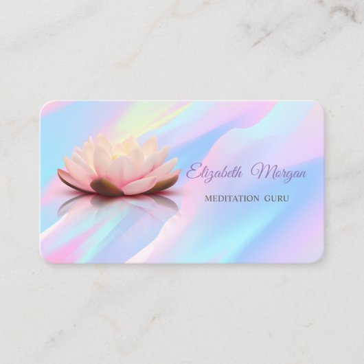 Moderner Beruflicher Lotus Holographic Termin (Vorderseite)