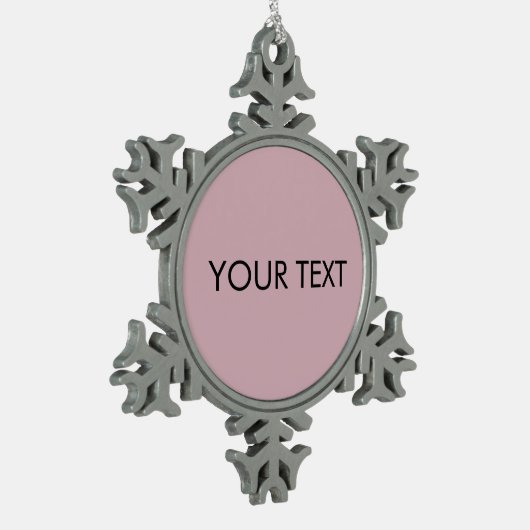 Moderner Beruflicher Markenname Rosa Schneeflocken Zinn-Ornament (Links)