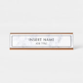 Moderner Beruflicher Marmor Schreibtischnamensplakette (Vorderseite )