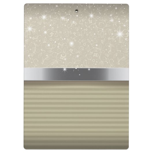 Moderner Beruflicher Metallischer Luxus Klemmbrett (Rückseite)