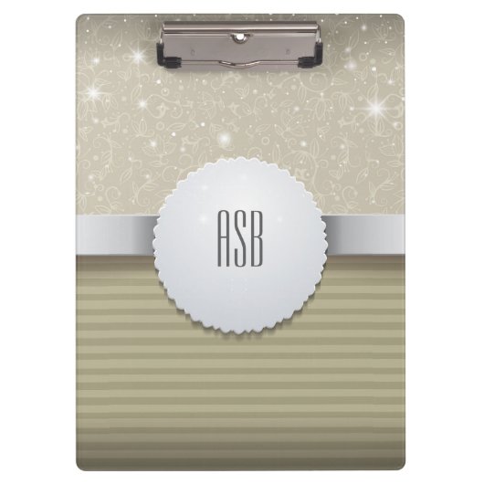 Moderner Beruflicher Metallischer Luxus Klemmbrett (Vorderseite)