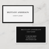 Moderner Beruflicher Minimalistischer Luxus Visitenkarte (Vorne/Hinten)