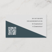 Moderner Beruflicher Minimalistischer QR-Code Dunk Visitenkarte (Rückseite)