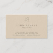 Moderner Beruflicher Monogram Premium Dick Luxus Visitenkarte (Rückseite)