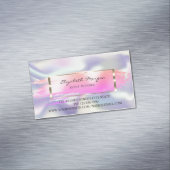 Moderner Beruflicher Pinselstrich, holografischer  Magnetische Visitenkarte (Beispiel)