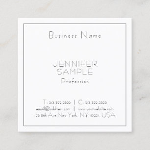 Moderner Beruflicher Platz Eleganter Luxus Schlich Quadratische Visitenkarte