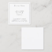 Moderner Beruflicher Platz Eleganter Luxus Schlich Quadratische Visitenkarte (Vorne/Hinten)