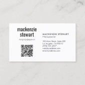 Moderner Beruflicher QR-Code Visitenkarte (Rückseite)