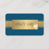 Moderner Beruflicher Rahmen, Goldener Glitzer Treuekarte (Vorderseite)