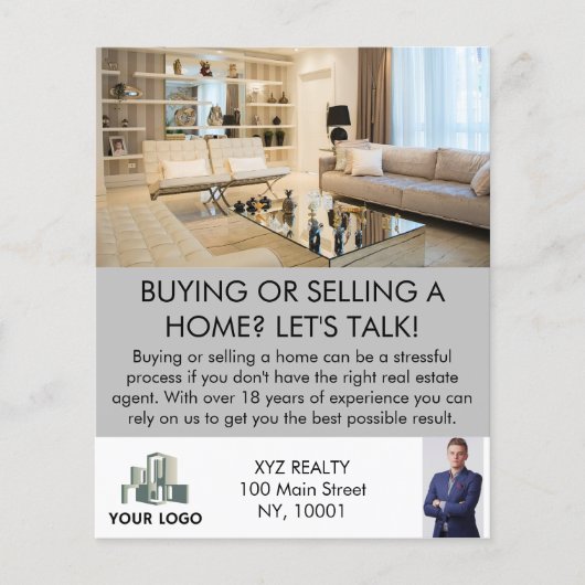 Moderner Beruflicher Real Anwesen Agent kundenspez Flyer (Vorne)