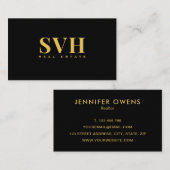 Moderner Beruflicher Real Anwesen Broker Agent Visitenkarte (Vorne/Hinten)