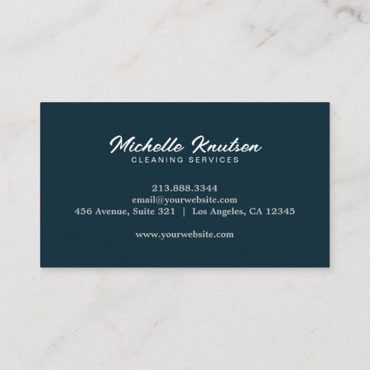 Moderner Beruflicher Reinigungsservice Gold Visitenkarte (Rückseite)