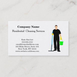 Moderner Beruflicher Reinigungsservice Visitenkarte
