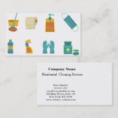 Moderner Beruflicher Reinigungsservice Visitenkarte (Vorne/Hinten)