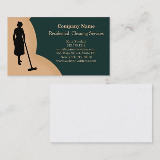 Moderner Beruflicher Reinigungsservice Visitenkarte (Vorne/Hinten)