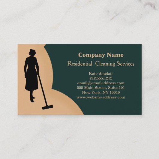 Moderner Beruflicher Reinigungsservice Visitenkarte (Vorderseite)