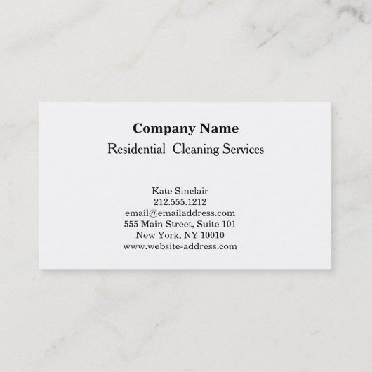 Moderner Beruflicher Reinigungsservice Visitenkarte (Rückseite)