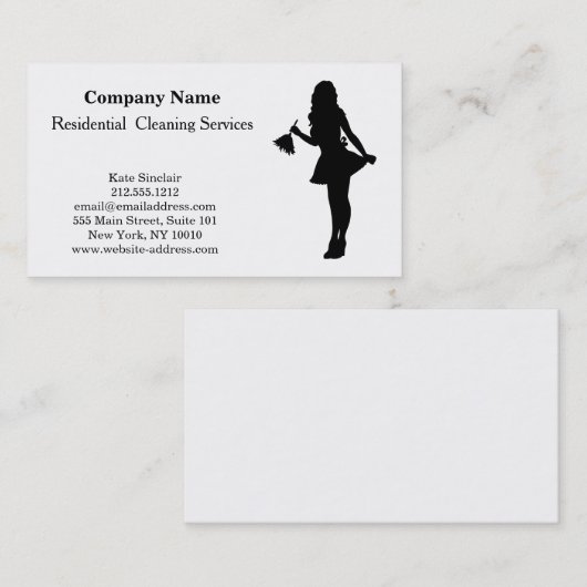 Moderner Beruflicher Reinigungsservice Visitenkarte (Vorne/Hinten)