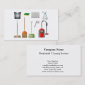 Moderner Beruflicher Reinigungsservice Visitenkarte (Vorne/Hinten)