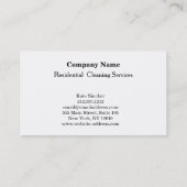 Moderner Beruflicher Reinigungsservice Visitenkarte (Rückseite)
