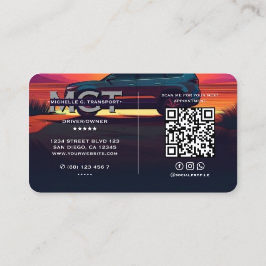 Moderner Beruflicher Reiseführer Visitenkarte (Rückseite)