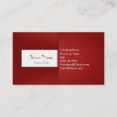 Moderner beruflicher roter Kasten - Visitenkarte (Rückseite)