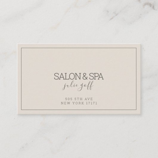 Moderner Beruflicher Salon & Wellness-Center Visitenkarte (Vorderseite)