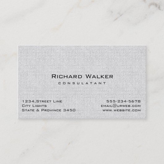 Moderner Beruflicher Schlichter Graustein Visitenkarte (Vorderseite)