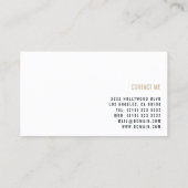 Moderner Beruflicher Schriftsteller Visitenkarte (Rückseite)