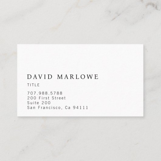 Moderner Beruflicher schwarzer Ledereffekt Visitenkarte (Rückseite)