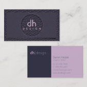 Moderner beruflicher schwarzer lederner Entwurf Visitenkarte (Vorne/Hinten)