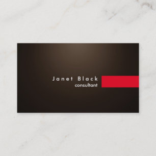 Moderner Beruflicher Sepia Red Strip Consutant Visitenkarte