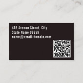 Moderner Beruflicher Silbermetallschleifer QR-Code Visitenkarte (Rückseite)