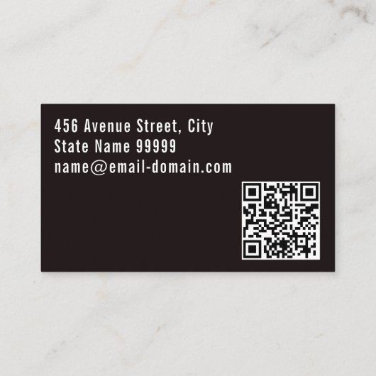 Moderner Beruflicher Silbermetallschleifer QR-Code Visitenkarte (Rückseite)