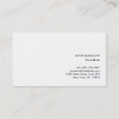 Moderner Beruflicher Silberstreifen hellgrau Visitenkarte (Rückseite)