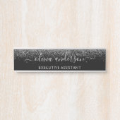 Moderner Beruflicher Sparkor-Glitzer Türschild (Vorderseite )