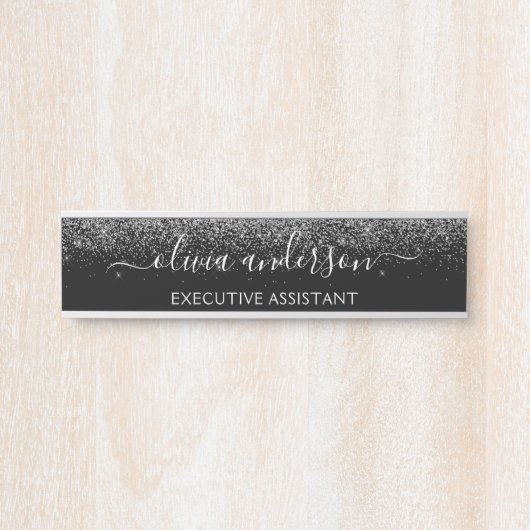 Moderner Beruflicher Sparkor-Glitzer Türschild (Vorderseite )