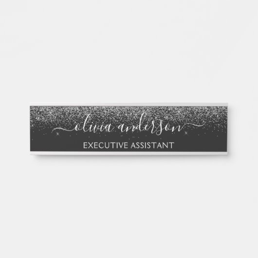 Moderner Beruflicher Sparkor-Glitzer Türschild (Vorderseite )