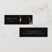 Moderner Beruflicher Stylish Simple,Brush Stroke Mini Visitenkarte (Vorne/Hinten)