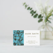 Moderner Beruflicher türkisfarbener Stein Visitenkarte (Stehend Vorderseite)
