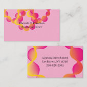 Moderner Beruflicher Unternehmensberater Rosa Visitenkarte (Vorne/Hinten)