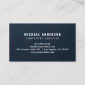 Moderner beruflicher Zimmerservice und Handyman Visitenkarte (Rückseite)