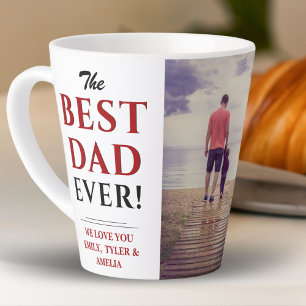 Moderner Best Dad Ever Vatertag Foto Milchtasse